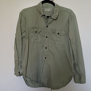 Madewell cargo work button up shirt